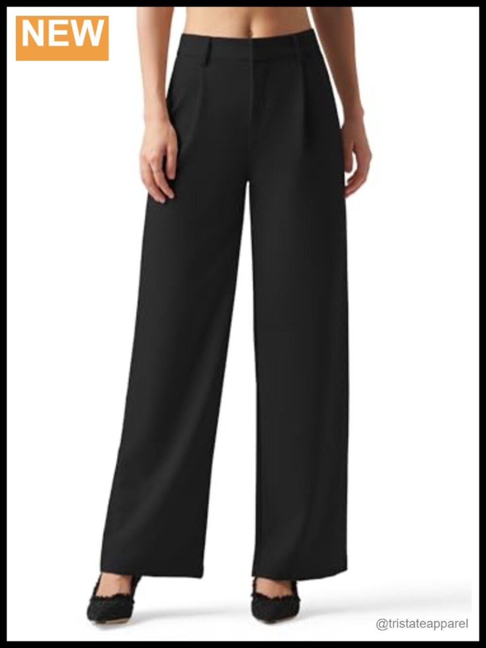 Willit Women's Wide Leg High Waisted Work Pants Pleated Office Trouser